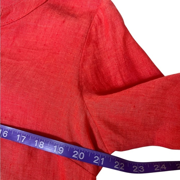 Maeve Anthropologie 100% Linen Lace-Up Blouse Top Size 12 - Picture 7 of 13